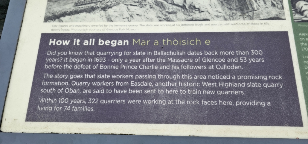 Bellachulish slate mine information