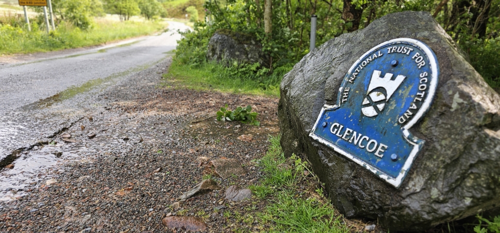 Glen Coe National Trust sign