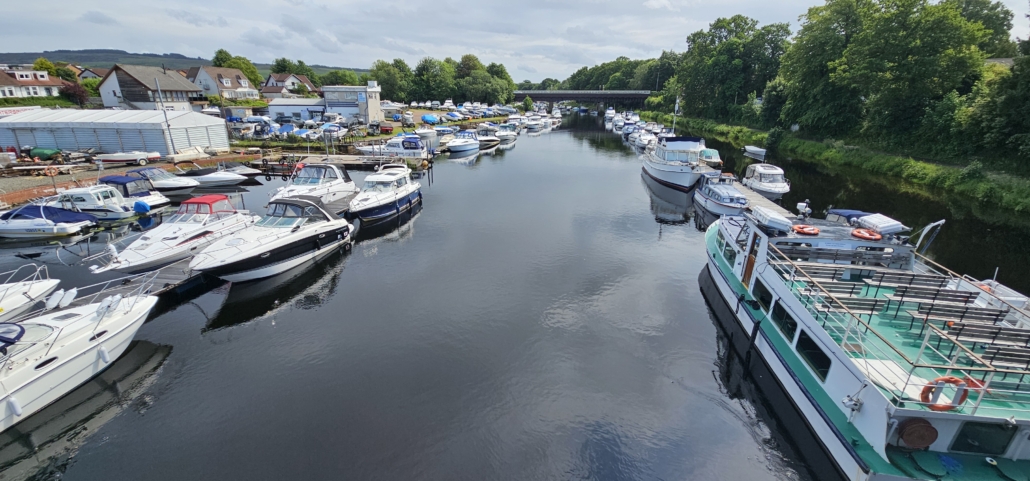 Lots more sailing boats parked up on the river banks