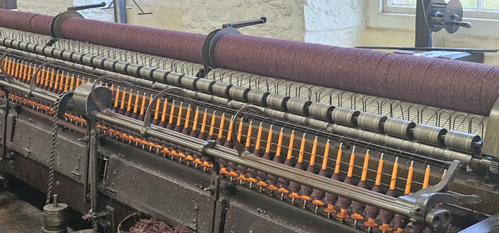 Cotton spooling machine at New Lanark