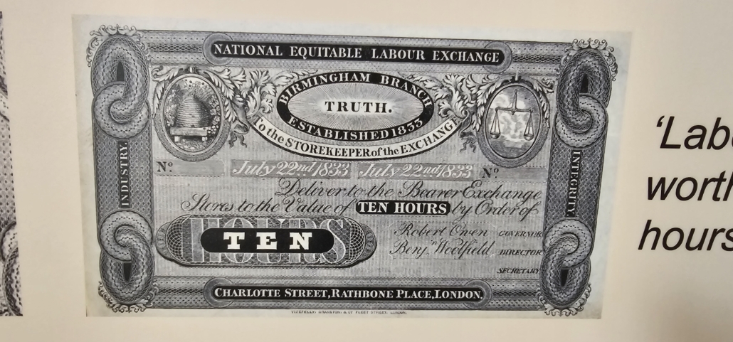 A 10 Hour Labour Note at New Lanark Visitor's Centre