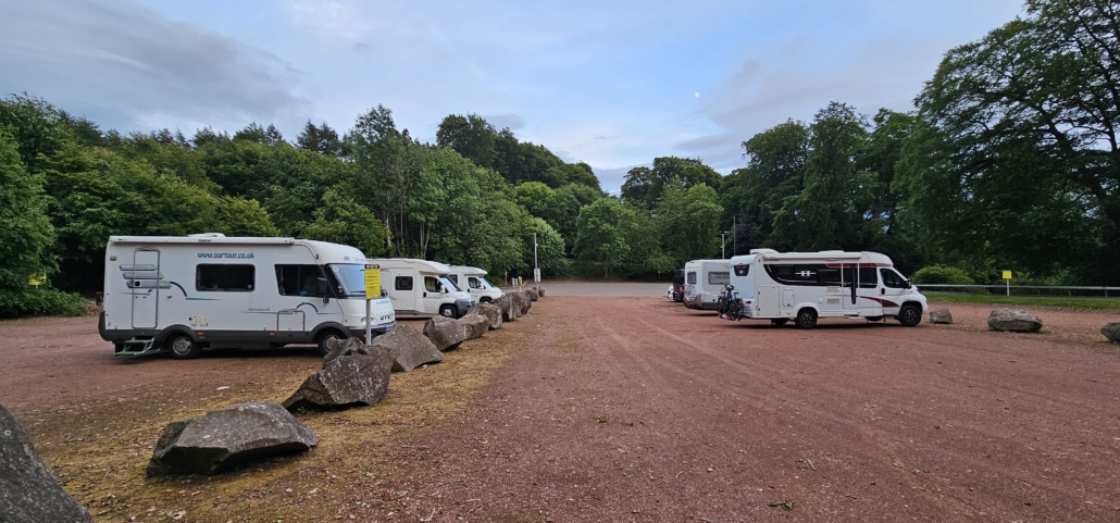 Informal paid overnight parking at New Lanark visitor's centre